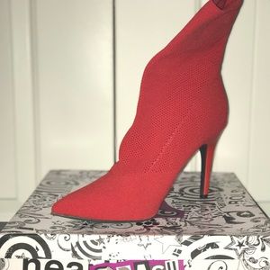 Red sock bootie